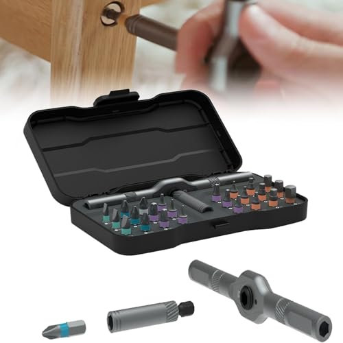 2025 New Upgrade 24 in 1 Multi Bit Magnetic Screwdriver Set,24 in 1 Magnetic Screwdriver Set,24 in 1 Screwdriver Set Ratchet Screwdriver Set,with Detachable Handle Apply.