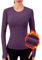 IECCP Damen Thermo Unterhemd mit Daumenlöchern Langarm warmes langärmliges Thermo Shirt Stehkragen Langarm T-Shirts Weich Funktionsshirt Laufshirts für Frauen Lila M