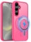 MOBESV Coque Magnétique pour Samsung Galaxy S24 6,2 Pouces, Étui Compatible avec MagSafe, Etui Translucide Mat Arrière Housse Fine Antichoc (Rose Vif)
