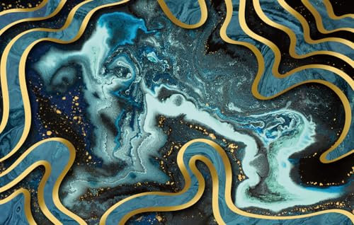 Tobil Badematte Badteppich rutschfest saugfähig Badvorleger Verschiedene Motive (Türkis-023, 60x90cm)