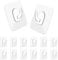YREYBN 40pcs Clear Self Adhesive Heavy Duty Sticky Wall Hooks, Polycarbonate, 100% Polycarbonate, Wall Hook, Hook, Modern, Ideal for Kitchen, Bathroom, Decoration, Wall Mount