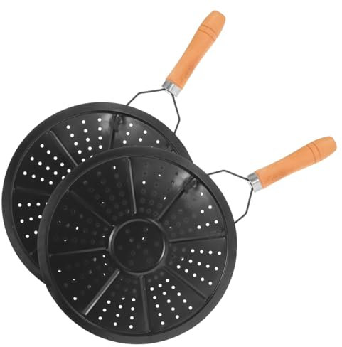 Mikinona 2stücke Isolier-kochpads Mit Holzgriff Isolier-tischpads Aus Hochwertigem Material Kaffeematten Zum Schutz Vor Hitze Isolier-kochring Zum Sicheren Abstellen Von Heißen Gegenständen