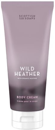 Scottish Fine Soaps Wild Heather Body Cream 200ml – Hydrating Body Cream with Hyaluronic Acid and Shea Butter