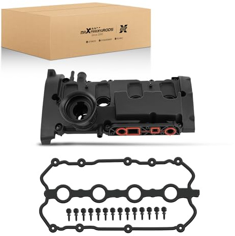 maXpeedingrods Zylinderkopfhaube Ventildeckel + Ventildeckeldichtung für A3 TT für VW für Golf V für Seat 2.0L 06F103469F-