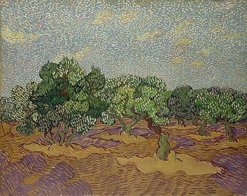 SERENDIPITP Bilder Moderne Druck Leinwand Malerei GemäLde Kunst Bilder Olivenbäume von vincent van gogh Wandkunst Graffiti für Wanddekoration 60x90cm