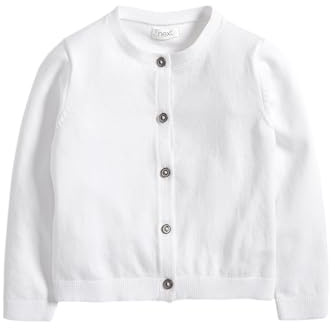 NEXT Mädchen Standard Strickjacke Weiß 86-92