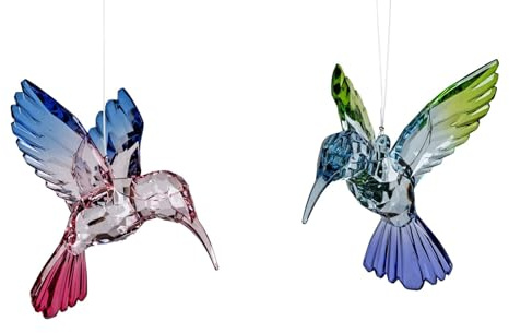 formano 2er Set Girlande Eisvogel 12cm - Fensterdeko Hänger Hängedekoration bunt hängend aus multifarbenem Acryl gefertigt Tiermotiv Geschenk Einzug