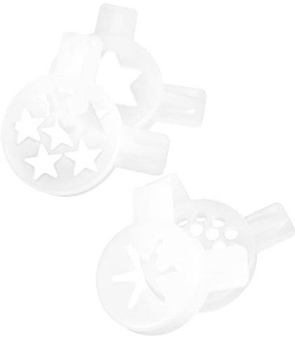 HEALEEP 4Pcs Reusable Nozzles for Ice Cream Machine Ice Cream Shape Caps Fittings Easy to Install Space Saving Replacement Parts for Creative Desserts