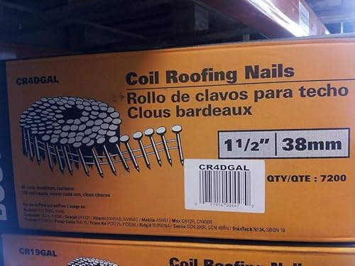 Bostitch Galvanised Roofing Coil Nails 19mm - 44mm (CR4DGAL - 38mm)