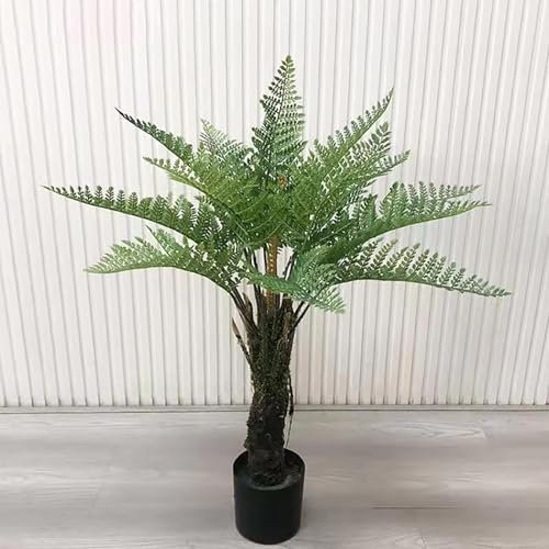 Indoor Simulation Plants Wholesale Large New Zealand Silver Fern Simulation Tree Landscape Window Floor Decoration Green Plants Landscaping(100cm)