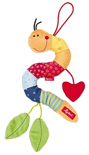 Sigikid 70.49931 Jungen und Mädchen, Aktiv-Anhänger Raupe mit Glöckchen, Mehrfarbig, 49931