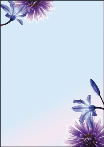 SIGEL DP903 Motiv-Papier Blue Emotion, Briefpapier 90 g, DIN A4, 50 Blatt, aus nachhaltigem Papier