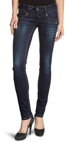 Gang Damen Jeans Niedriger Bund NENA - Blue Power Stretch Dark Rinsed, Gr. 27/32, Blau (2311/dark Indigo Used)