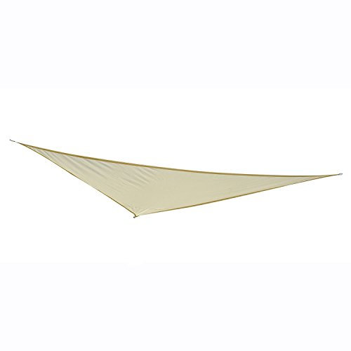 Outsunny Vela Ombreggiante Triangolare 6x6x6m, Tenda a Vela in Poliestere Protezione Raggi UV, Bianco Crema