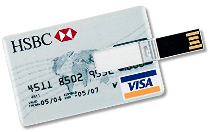 CLE CARDAN LIGHT EUROPE 16GB Speicherkarte in Scheckkartenform HSBC Visa USB Stick Datenspeicher Gadget