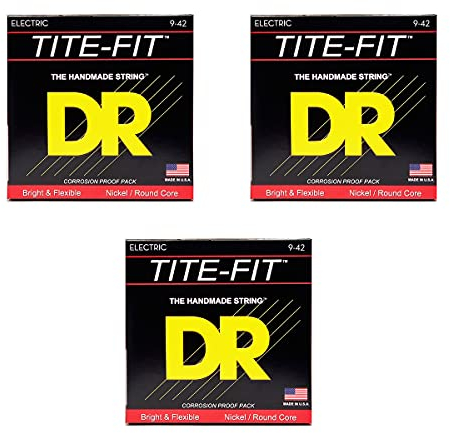 DR-LT9 - Tite-Fit Saiten für E-Gitarre, 009-042, 3er-Pack
