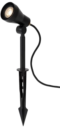 LUCIDE SPIKE - Gartenstrahler - Ø 6,5 cm - LED Dim. - GU10-1x5W 3000K - IP54 - Schwarz