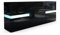 Vladon Sideboard Flow, Made in Germany, Schwarz Hochglanz/Schwarz Hochglanz inkl. LED - Moderne Kommode mit Ambient Light Verglasung für Ihr Wohnbereich (177 x 75 x 39 cm)