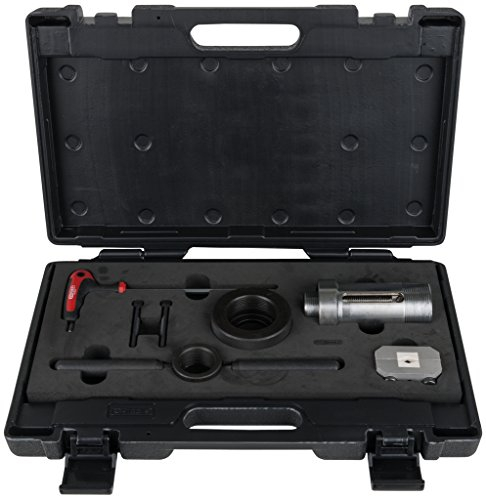 KS Tools 150.9545 Montagehilfe-Satz für Stoßdämpfer mit Zuganschlagfeder, 7-teilig