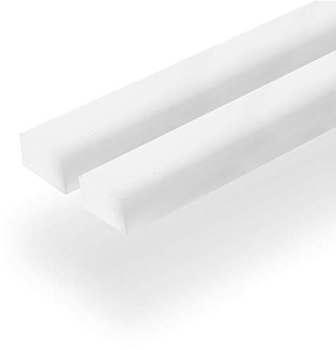 Peachtree Woodworking Supply UHMW Precision Milled Bar 3/4 X 3/8 X 36 for Jigs, Fixtures or Miter Slots (Size 3/4 x 3/8). Slides with Ease, for Table Saws, Router Table & Bandsaws (2 UHMW Bars)