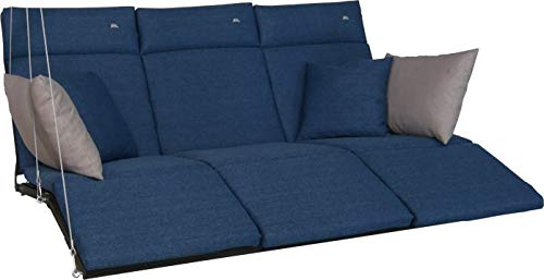 ANGERER Hollywoodschaukel Auflage Lounge Smart blau | passend für viele 3-Sitzer Hollywoodschaukeln, Schaukelauflage mit Reißverschluss, abziehbar & waschbar, Made in Germany