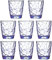 VEILEDGEM 8 Stück 300 ml unzerbrechliche Trinkgläser aus Kunststoff, spülmaschinenfest, BPA-frei, Saft-Gläser, Highball-Wassergläser (blau)