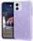 MATEPROX iphone 11 Custodia Trasparente Cover Ragazze Sottile e Sottile Lucida Glitter Scintillante Custodia per iphone 11 6.1 inch (Viola)