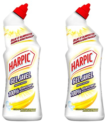 Harpic Gel WC Javel Ultra Blancheur Agrumes - Lot de 2 x 750 ml