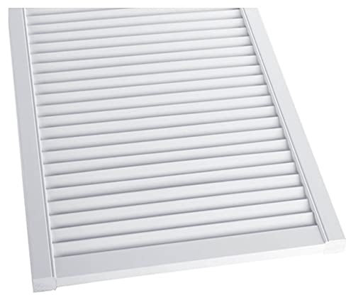 ben+camilla.com Lamellentüren 690 x 394 x 21 mm weiß seidenmatt mit offenen Lamellen Kiefernholz für Regale, Schränke, Möbel - EINBAUFERTIG grundiert & lackiert