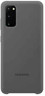 Samsung Silicone Smartphone Cover EF-PG980 für Galaxy S20 | S20 5G Handy-Hülle, Silikon, Schutz Case, stoßfest, dünn und griffig, grau - 6.2 Zoll