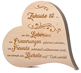 sagl.tirol Zirbenherz Wo die Liebe wohnt (30 cm)