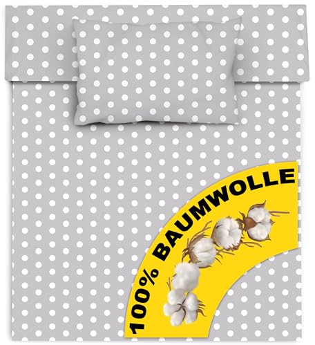 Amilian - Biancheria da letto per bambini, 2 pezzi, 100% cotone, 100 x 135 cm, federa 40 x 60 cm, con chiusura a sacco