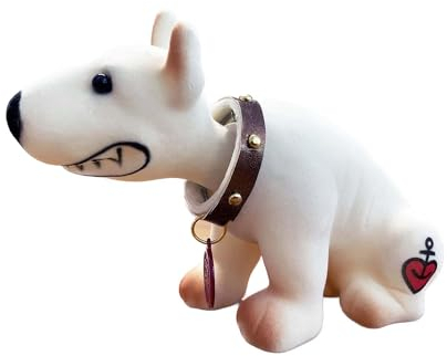 ASTRA Wackel-Bulli, witzige Bullterrier Figur mit Wackel-Kopf, Kleiner Pitbull als Geschenkidee für Hamburg & St. Pauli Fans, lustige Hundefigur, 10 x 14 x 5 cm groß