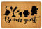 Fußmatte mit Aufschrift Be Our Guest Eingangs, lustiges Design, Gummi, rutschfeste Unterseite, für drinnen und draußen, 59,9 cm (B) x 39,9 cm (L)