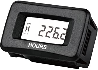 Yooreal Compteur horaire numérique AC/DC 5-277 V, compteur horaire étanche Fonctionne sur divers générateurs de tondeuses à gazon ZTR Tondeuse à gazon UTV