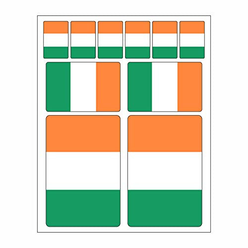 Generisch 10 Stück Flaggen Aufkleber Irland Set | Sticker Ireland Autoaufkleber