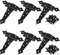 JOIKIT 6 Pack 5 Inch Barn Door Hinges, T Shape Strap Hinges with Screws, Decorative Classic Black Gate Hinge for Fences, Windows, Sheds, Doors
