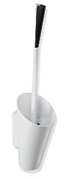 HEWI WC-Bürste 801 (Farbe Signalweiß, Toilettenbürste ohne Behälter, Grifflänge 140 mm, Gesamtlänge 540 mm, Bürstenkopf schwarz, Bürste auswechselbar) 801.20.010 98