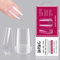 INPING Short Nail Tips, 240PCS Short Square Clear Soft Nail Tips Half Full Cover Extensions Break Resistant Pre-Shaped Acrylic False Nails for Women Home DIY French Manicure Kit, 12 SIZES