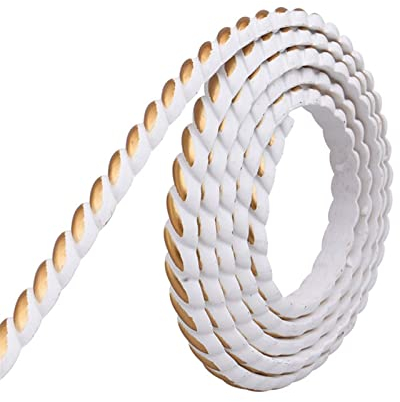 5 Meter Selbstklebende Zierleisten, dekorative Wandleisten, Stuckprofile, Decken-/ und Wandübergang, leicht und stabil, Dekor für Möbel/Tür/Kleiderschrank/Wohnkultur