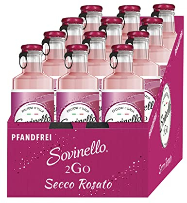 Sovinello 2Go - Secco Rosato Spritz, cocktail pétillant à base de vin blanc italien (12 x 0,275 L)