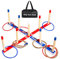 U&C Planet Large Quoits,Wooden Ring Toss Game for Kids and Adults,10 Pcs Ropes &10 Pcs Plastic Rings with Carry Bag, Throwing Tossing Game for Family,Party Toss Game