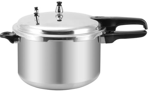 BreeRainz 12 Quart Aluminum Pressure Cooker with Steaming Rack