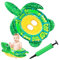 Baby Schwimmring in Simulation Schildkröte, Baby Float Aufblasbar Schwimmhilfe Ring Mit Sitz und Inflator Schwimmsitz Schwimmtrainer Pool Auftriebshilfegerät für Kleinkinder ab 6 Monate bis 3 Jahre