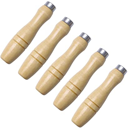 SEWOART Universelles Werkzeug 5 Stücke Universal Werkzeug Verstellbarer Handgriff Holzgriff Für Messerfeile Fit Griff Mühle Feile Holz Holzgriff Raspel Metallgriff Zum Werkzeuggriff Für