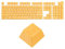 sourcing map 108 Keys Pudding Keycaps Set OEM Profile 60 Percent ABS for Mechanical Keyboard Layout, Yellow Double Shot