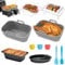 Shulltji Accessoires Air Fryer, 14PCS Accessoires pour Ninja Foodi Dual AF400EU AF300EU Double Stack XL, Moule Silicone Air Fryer 7,6L-9,5L, Air Fryer Accessoires, Accessoires pour Friteuse à Air