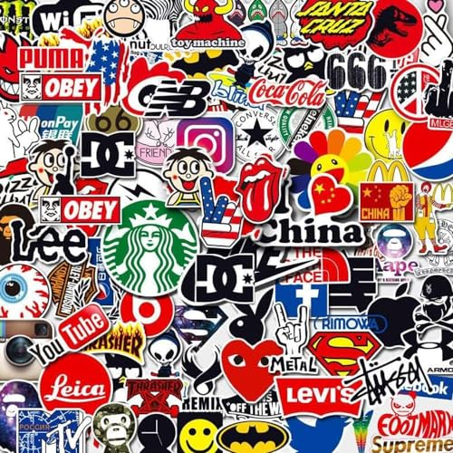 100Pcs Music Laptop Stickers for Adults - Rock Band Waterproof Vinyl Stickers for Guitar, Laptop, Rock and Roll Decals for IPad, Bass, Skateboard, Heavy Metal