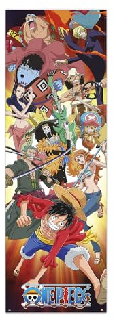 Grupo Erik Poster Türposter One Piece Poster Covers Kunstdruck - Deko Wohnzimmer oder Deko Schlafzimmer - Deko Zimmer - Größe : 53 x 158 cm - Offizielle Lizenz
