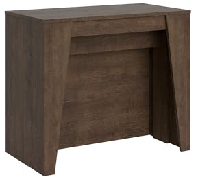 CasaArredoStudio Ausziehbare Konsole Bakari Nussbaum 4 Verlängerungen 62 cm